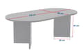 Miniatyrbild 8 av 8: Ovalt soffbord, Sobel, 119x40x60 cm, Vit
