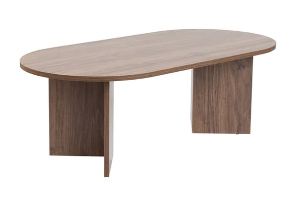 Ovalt sofabord, Sobel, 119x40x60 cm, Valnød