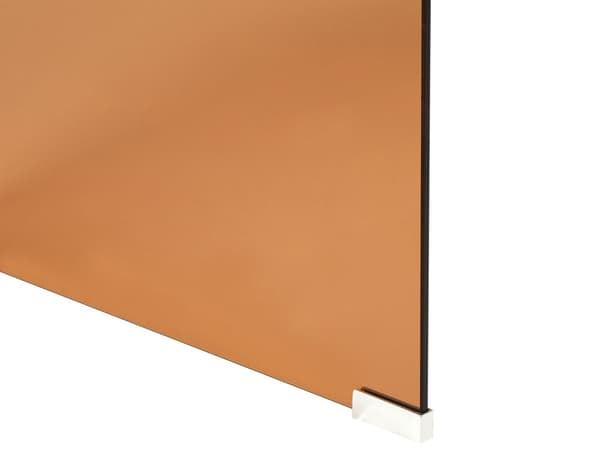 Sofabord Gennemsigtigt Hærdet Glas Brun farve 100 x 50 cm Minimalistisk Stil Stue