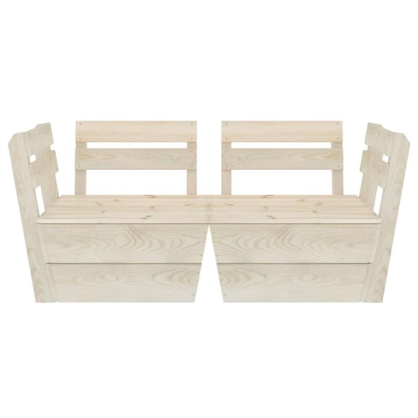 Pallsoffa 2-sits impregnerat granträ