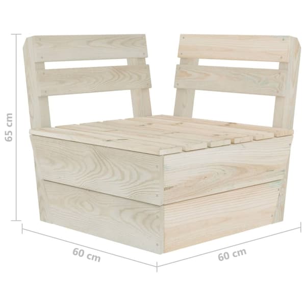 Pallsoffa 2-sits impregnerat granträ