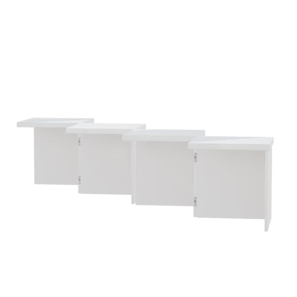 Sofabord 81x81x40 cm - Gør-det-selv bord - Højglansplade - Modulsystem - Spånplade - Hvid