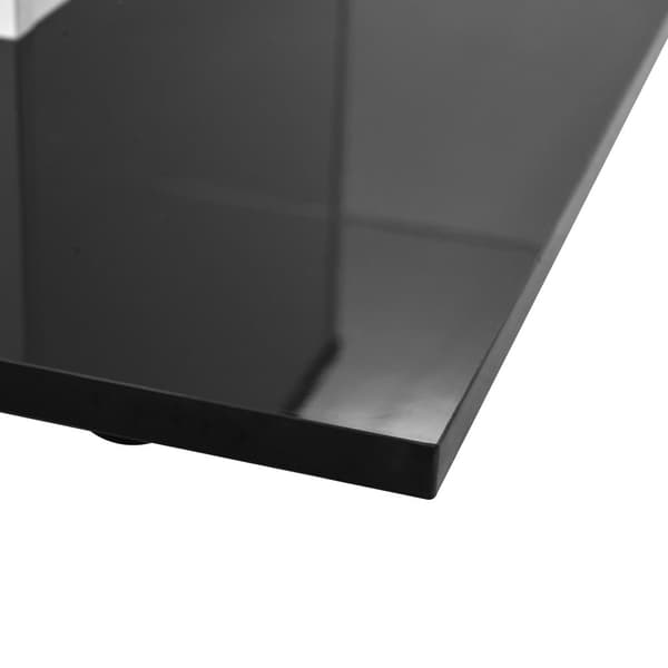 Moderne sofabord med hjul - med LED - hvid og sort
