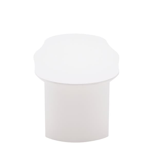 Soffbord L 100 cm - med oregelbunden och elegant svängd skiva - vit