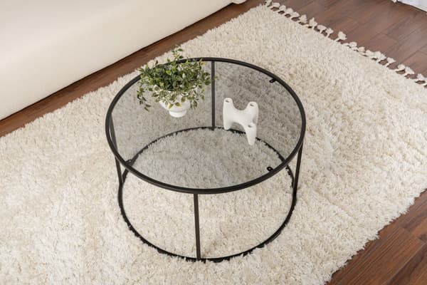 Soffbord, Aurum - 80 x 80 x 43 cm, Svart