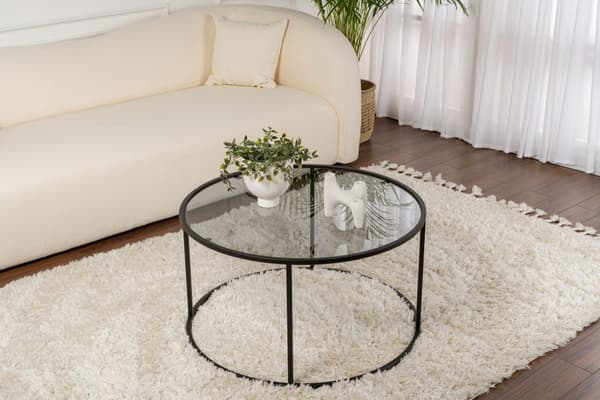 Soffbord, Aurum - 80 x 80 x 43 cm, Svart