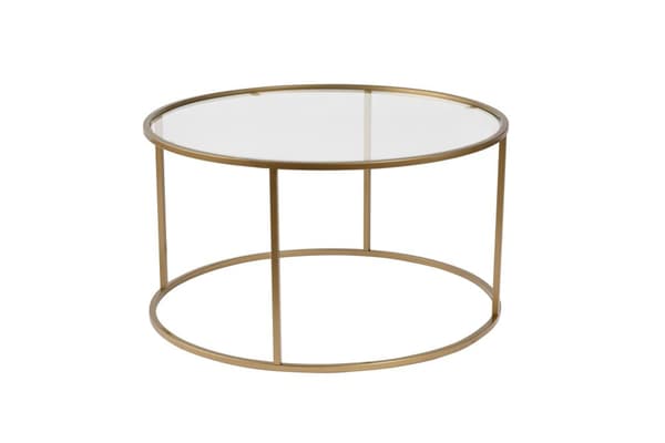 Sofabord, Aurum, 80 x 80 x 43 cm, Gyldent