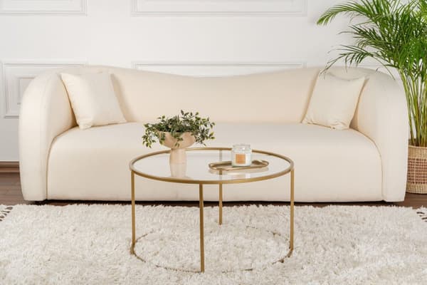 Sofabord, Aurum, 80 x 80 x 43 cm, Gyldent