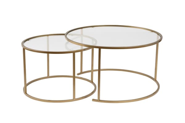 Sofabord, Aurum, 80x43 cm, Gyldent