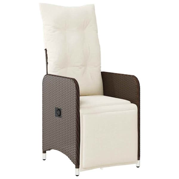 Caféset med dynor 3 delar brun konstrotting