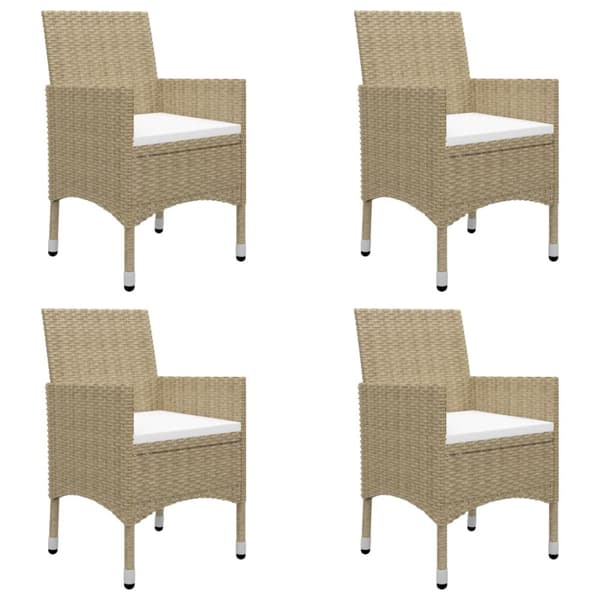 Matgrupp för trädgården 5 delar beige