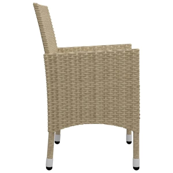 Matgrupp för trädgården 5 delar beige