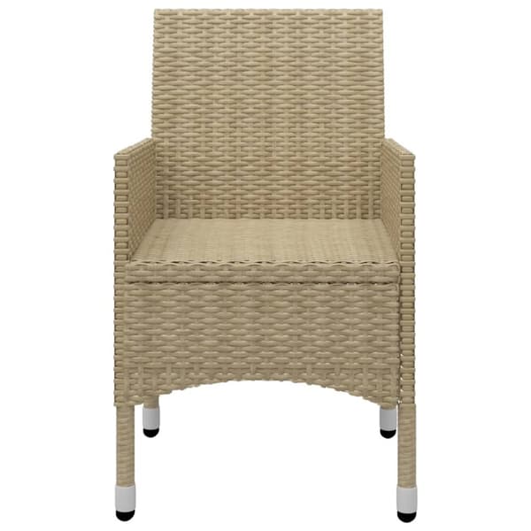 Matgrupp för trädgården 5 delar beige