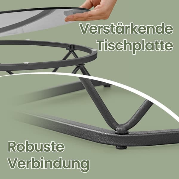 Rund soffbord, uppsättning av 2, vardagsrumsbord