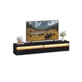Miniatyrbillede 1 af 7: Hængende tv-lavt bord 178 x 35 x 30 cm ibenholt sort