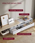Miniatyrbillede 3 af 6: L-formede tv-møbler med justerbar længde sky hvid-naturlig beige