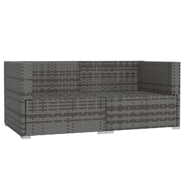 Soffa 2-sits med dynor konstrotting grå