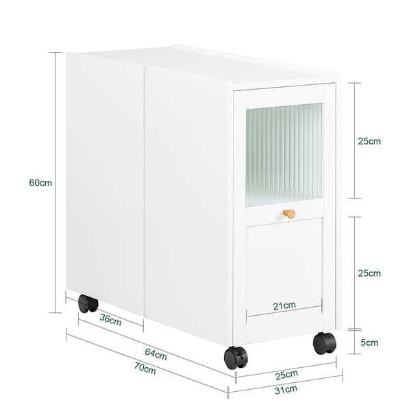 Sofabord, FBT150-W, 31x70x60 cm, Hvid