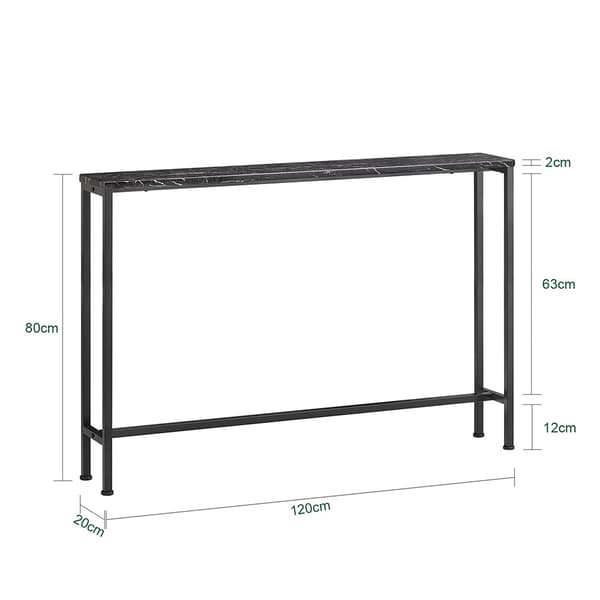 Konsolbord, FSB19-XL-SCH, 120x20x80 cm, Brun