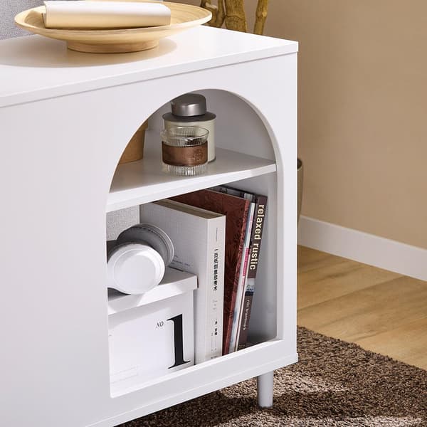 Sidebord, FBT135-W, 70x35x60 cm, Hvid