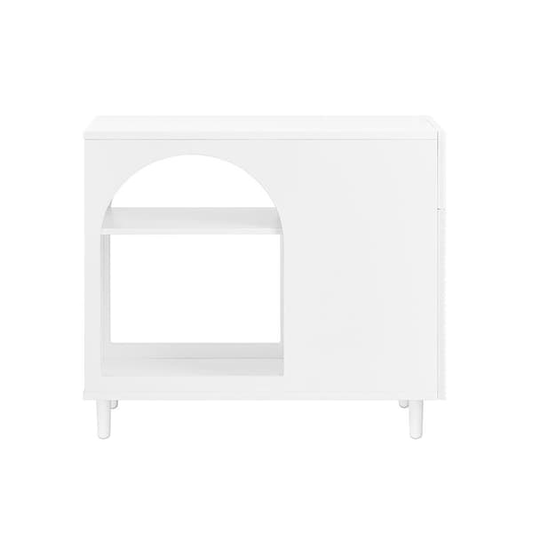 Sidebord, FBT135-W, 70x35x60 cm, Hvid