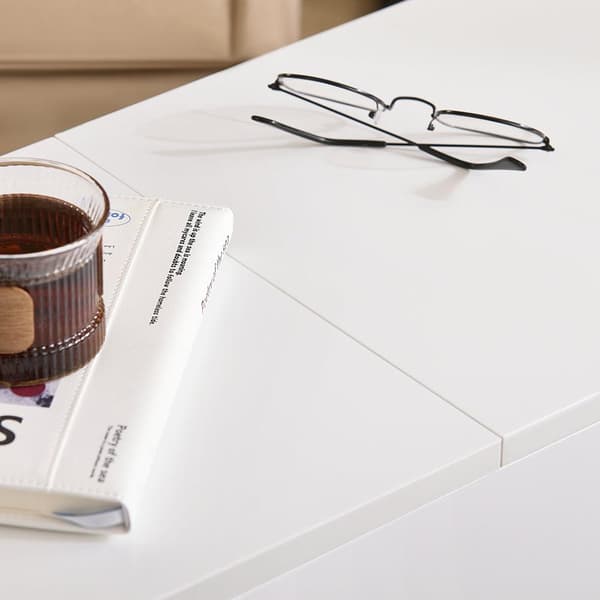 Sofabord, FBT134-W, 70x30x61 cm, Hvid