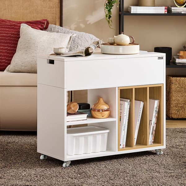 Sofabord, FBT134-W, 70x30x61 cm, Hvid