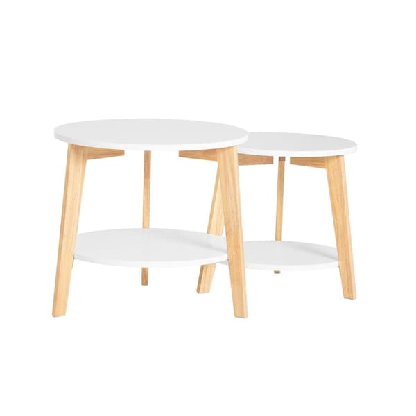 Kaffebordssæt, FBT75-W, Diameter 50 cm Højde 45 cm, Hvid