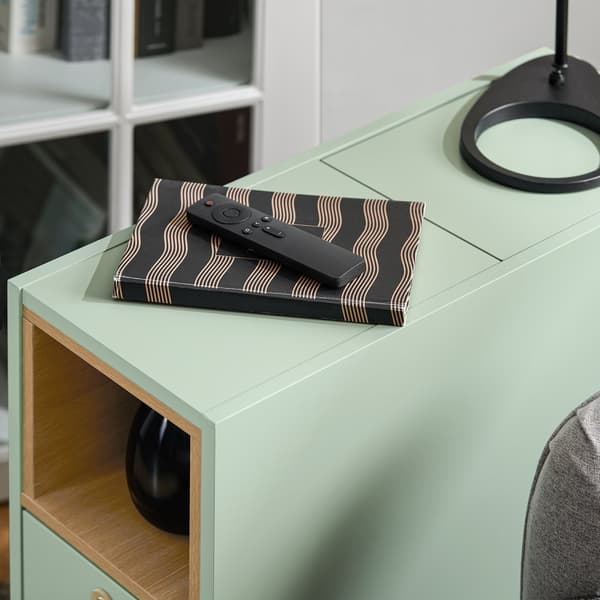 SoBuy Sängbord Sidobord Förvaringsbord med låda FBT161-GR