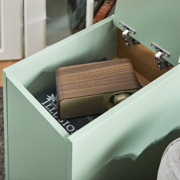 SoBuy Sängbord Sidobord Förvaringsbord med låda FBT161-GR