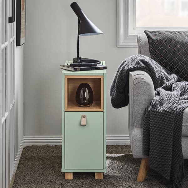 SoBuy Sängbord Sidobord Förvaringsbord med låda FBT161-GR
