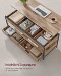 Miniatyrbillede 4 af 6: Kaffebord, VASAGLE LCT252K02, 50x120 cm, Kamel Sort