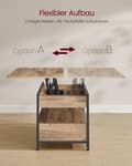 Miniatyrbillede 5 af 6: Kaffebord, VASAGLE LCT252K02, 50x120 cm, Kamel Sort