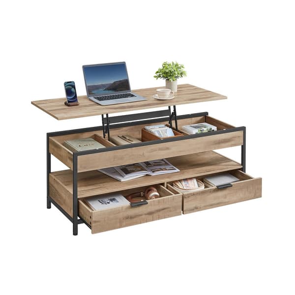 Kaffebord, VASAGLE LCT252K02, 50x120 cm, Kamel Sort