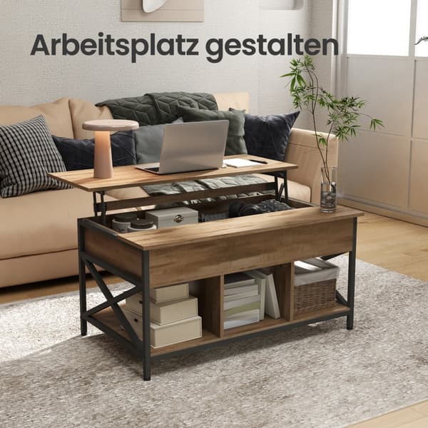 Kaffebord, 60x100x48-62 cm, Snehvid