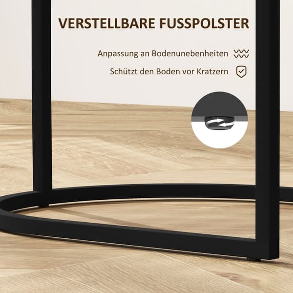 Rootz 2 -stykke sofabord sæt - sideborde - natkonsoller - metalramme - rumbesparende - 45x38x58 cm & 41x32x52cm