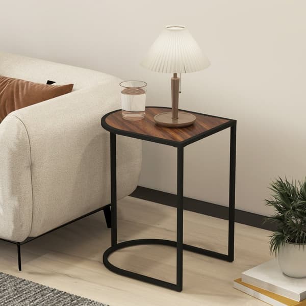 Rootz 2 -stykke sofabord sæt - sideborde - natkonsoller - metalramme - rumbesparende - 45x38x58 cm & 41x32x52cm