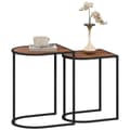 Miniatyrbillede 10 af 10: Rootz 2 -stykke sofabord sæt - sideborde - natkonsoller - metalramme - rumbesparende - 45x38x58 cm & 41x32x52cm
