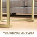 Miniatyrbillede 6 af 10: Rootz 2 -stykke sæt sofabord - oval & rund sofabord - Stabelbart borde - Rumbesparende design - Ø50 x 50,5 timer, 60L x 36b x 43,5 timer cm