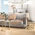 Miniatyrbillede 7 af 10: Rootz 2 -stykke sæt sofabord - oval & rund sofabord - Stabelbart borde - Rumbesparende design - Ø50 x 50,5 timer, 60L x 36b x 43,5 timer cm