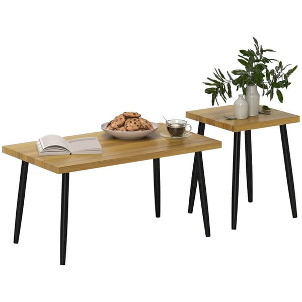 Rootz 2 -sæt sofabord - sidebord - fleksibilitetsbord - moderne design - 90x50x45cm (stor), 40x40x50cm (lille)