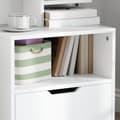Miniatyrbild 4 av 6: Rootz sängbord - sidobord - Nightstand - extra förvaring - 45 cm x 35 cm x 73 cm -vit