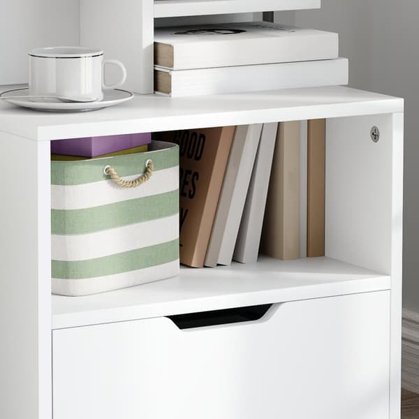 Rootz sängbord - sidobord - Nightstand - extra förvaring - 45 cm x 35 cm x 73 cm -vit