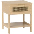 Miniatyrbillede 10 af 10: Rootz Bedside Night Cabinet - Side Bord med skuffe - MDF - Rattan Design - 40 x 40 x 48,4 cm