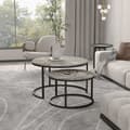 Miniatyrbild 8 av 10: Rootz soffbordset - Round Set Tables - Industrial Design - Hållbar - 78,5 cm x 78,5 cm x 46,5 cm & 59 cm x 59 cm x 36,5 cm