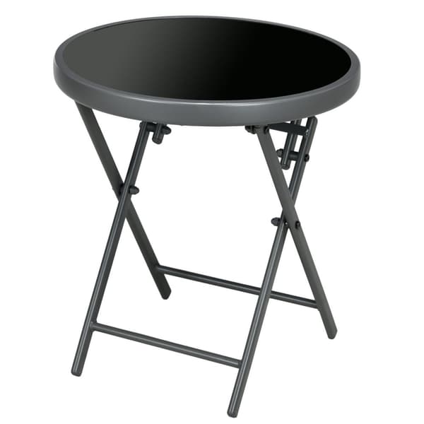 Rootz fällbart utomhussidan - fällbord - Kompakt bord - väderbeständig - Ø45 x 50 cm - svart