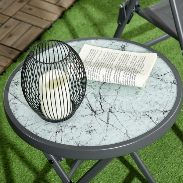 Rootz Foldble Side -pöytä - Ulkoilutaite - Compact Patio -pöytä - Säänkestävä ja helppo puhdistaa - 45 x 45 x 50 cm