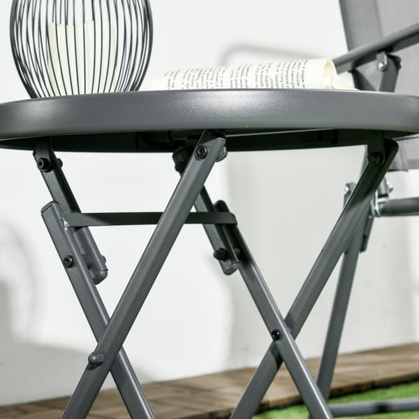Rootz Foldble Side -pöytä - Ulkoilutaite - Compact Patio -pöytä - Säänkestävä ja helppo puhdistaa - 45 x 45 x 50 cm