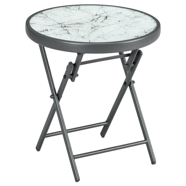 Rootz Foldble Side -pöytä - Ulkoilutaite - Compact Patio -pöytä - Säänkestävä ja helppo puhdistaa - 45 x 45 x 50 cm