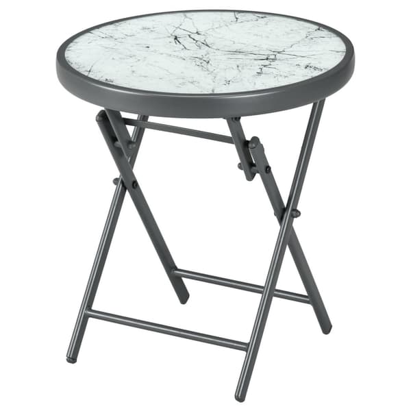 Rootz Foldble Side -pöytä - Ulkoilutaite - Compact Patio -pöytä - Säänkestävä ja helppo puhdistaa - 45 x 45 x 50 cm